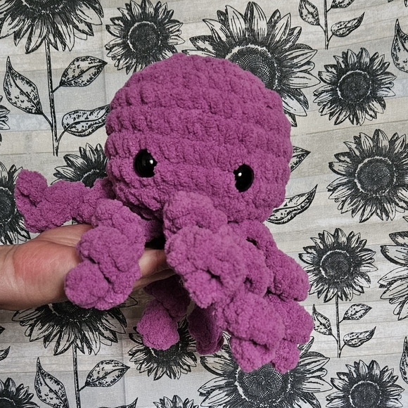 Hand Crafted Other - Purple plush crochet octopus amigurumi